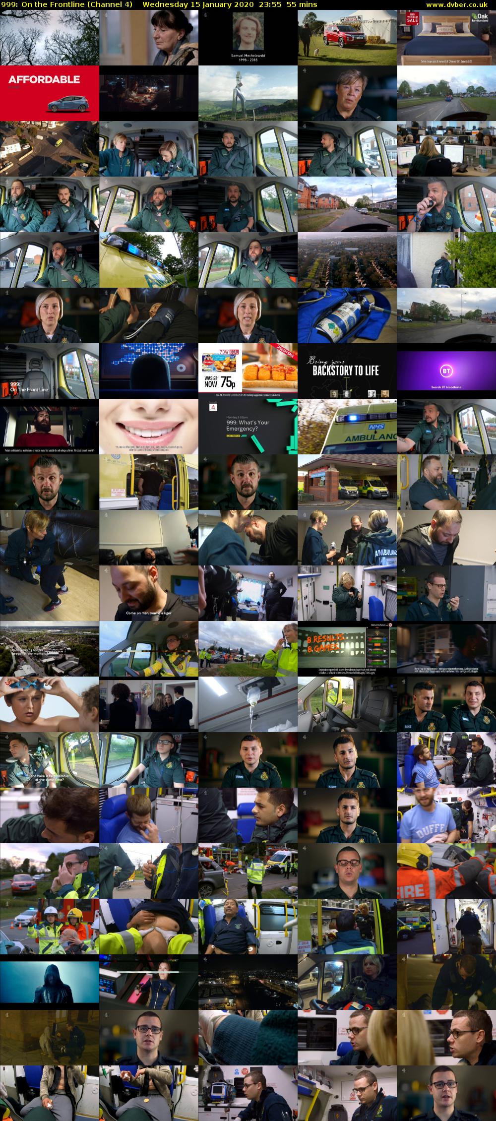 999: On the Frontline (Channel 4) Wednesday 15 January 2020 23:55 - 00:50