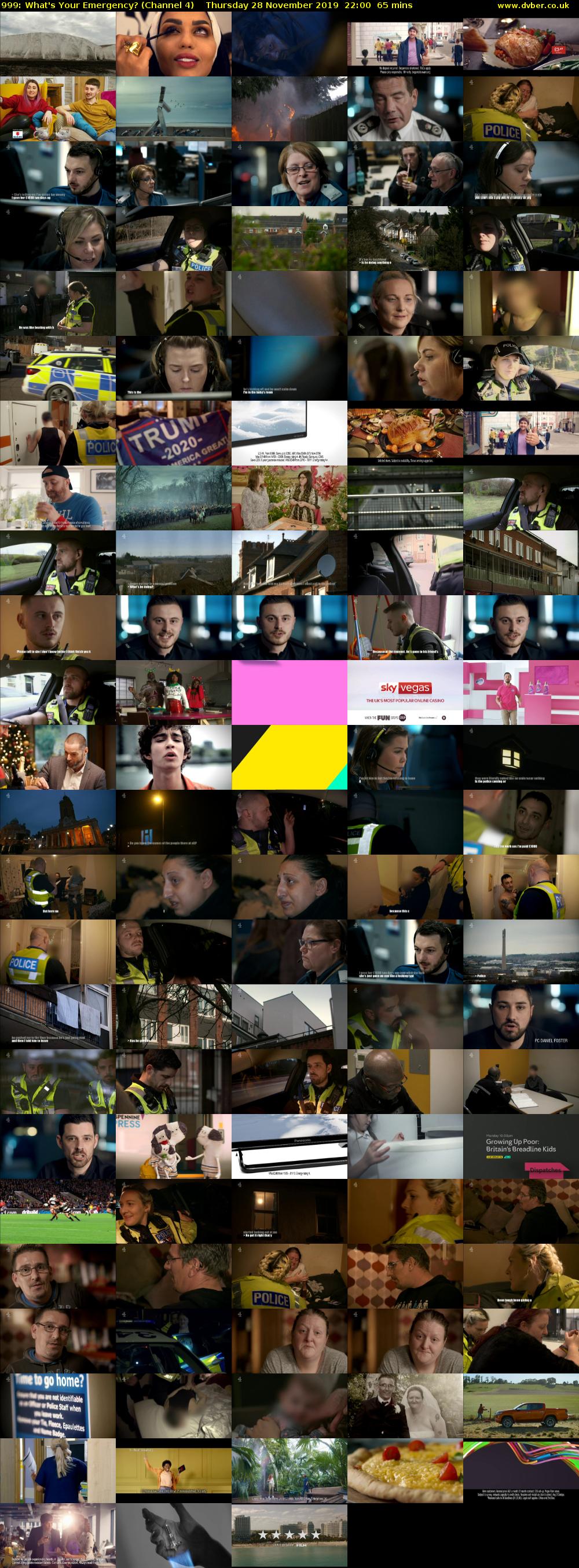 999: What's Your Emergency? (Channel 4) Thursday 28 November 2019 22:00 - 23:05