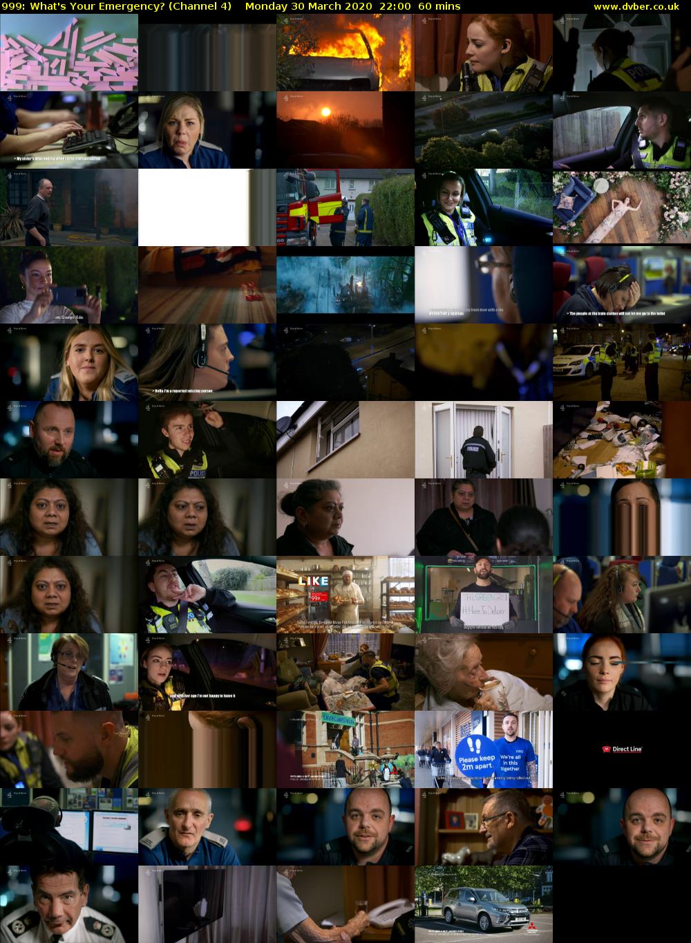 999: What's Your Emergency? (Channel 4) Monday 30 March 2020 22:00 - 23:00