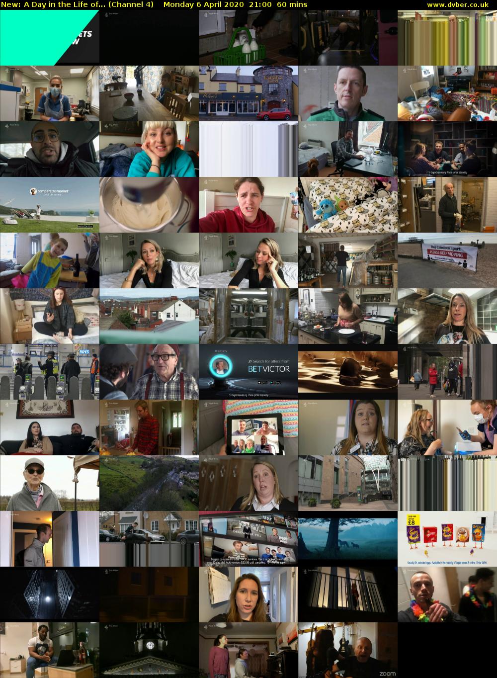 A Day in the Life of... (Channel 4) Monday 6 April 2020 21:00 - 22:00