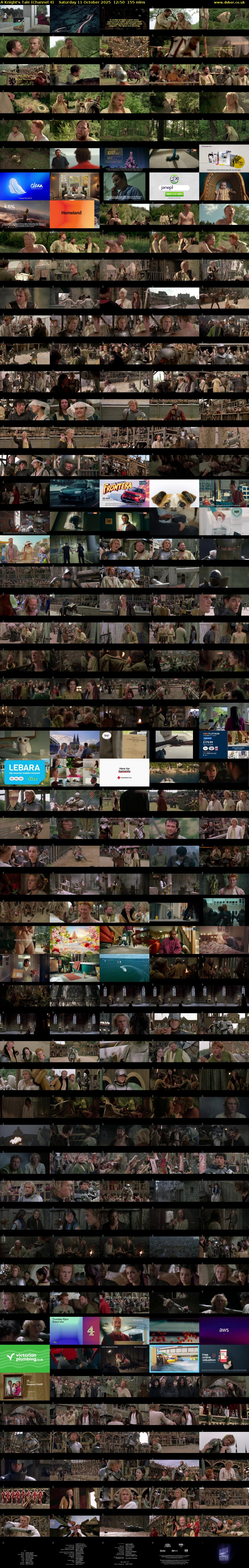 A Knight's Tale (Channel 4) Saturday 11 October 2025 12:50 - 15:25