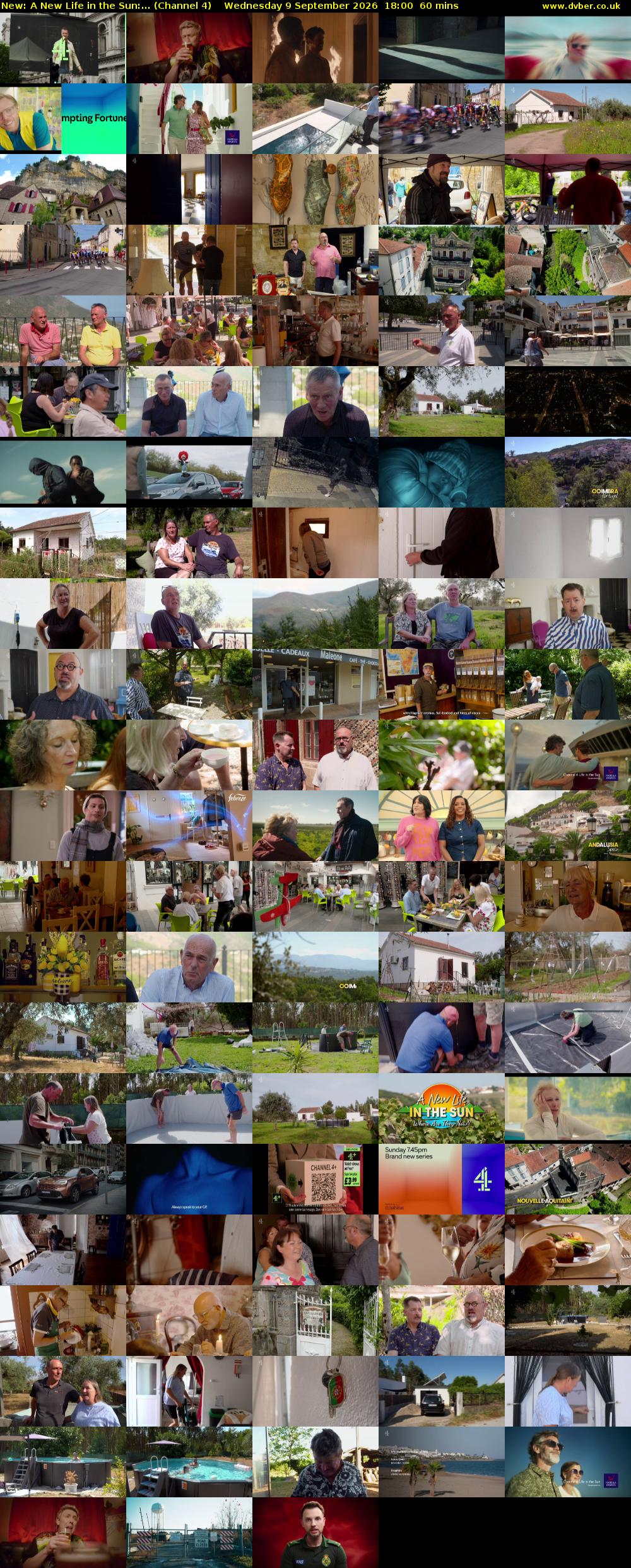 A New Life in the Sun:... (Channel 4) Wednesday 9 September 2026 18:00 - 19:00