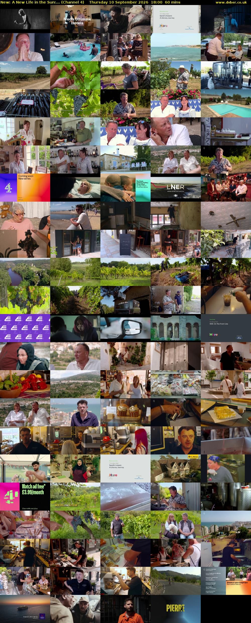 A New Life in the Sun:... (Channel 4) Thursday 10 September 2026 18:00 - 19:00