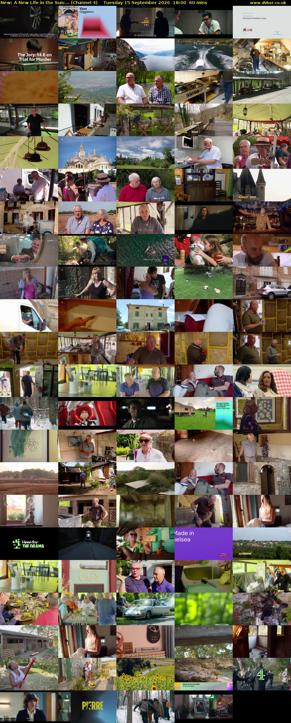 A New Life in the Sun:... (Channel 4) Tuesday 15 September 2026 18:00 - 19:00