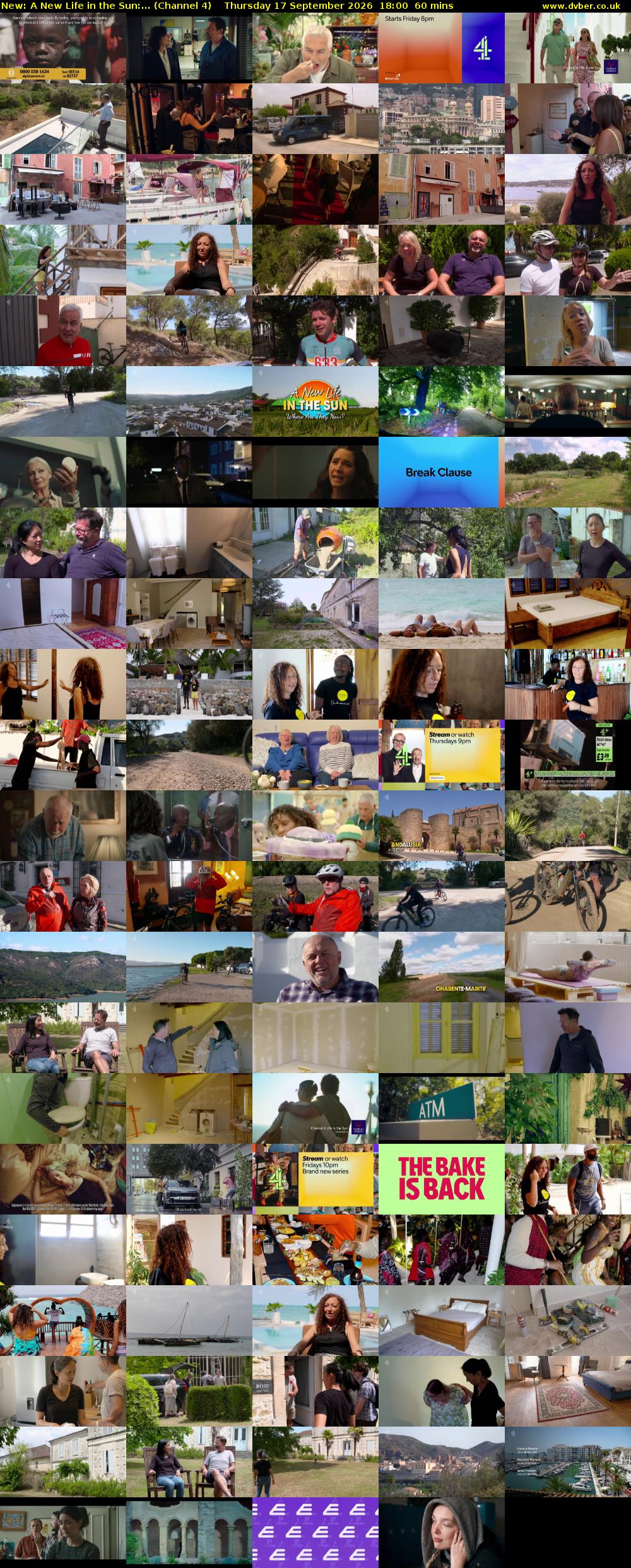 A New Life in the Sun:... (Channel 4) Thursday 17 September 2026 18:00 - 19:00
