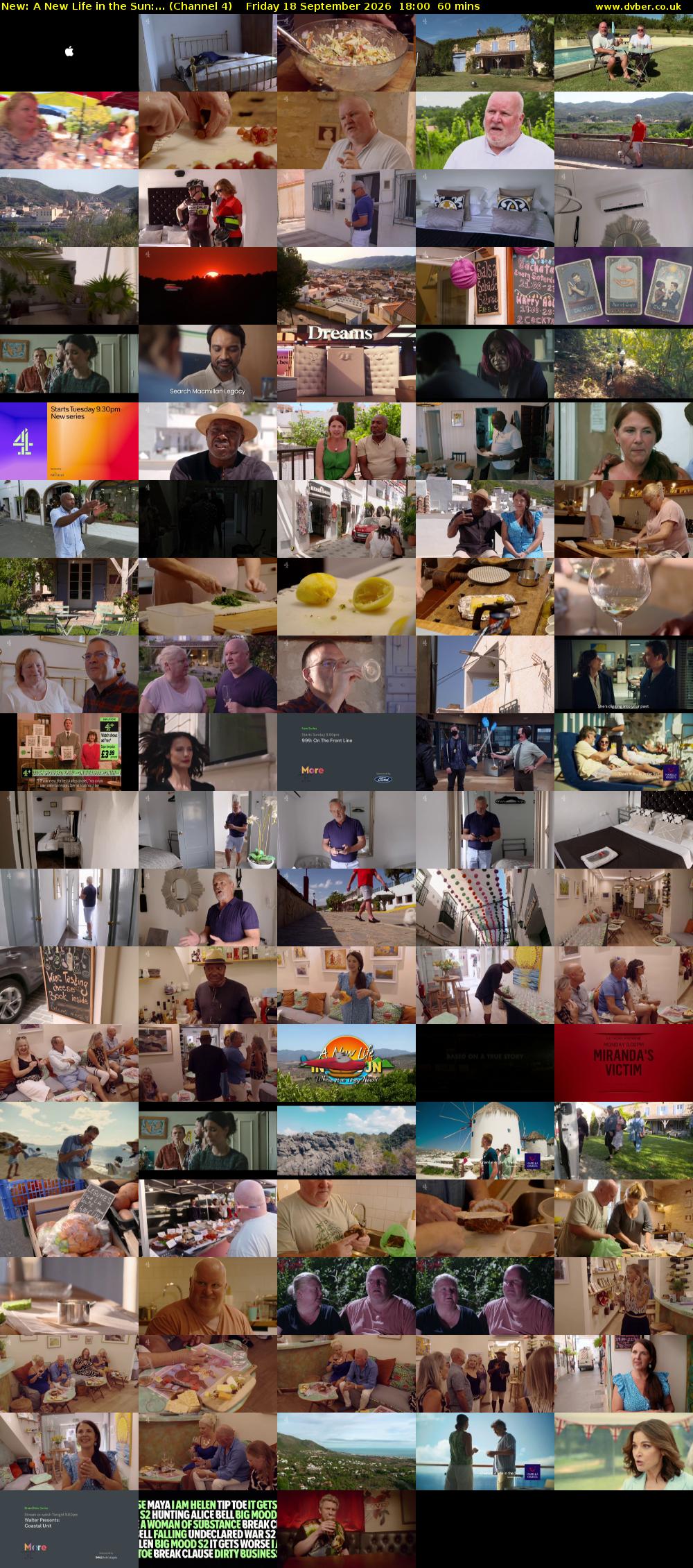 A New Life in the Sun:... (Channel 4) Friday 18 September 2026 18:00 - 19:00