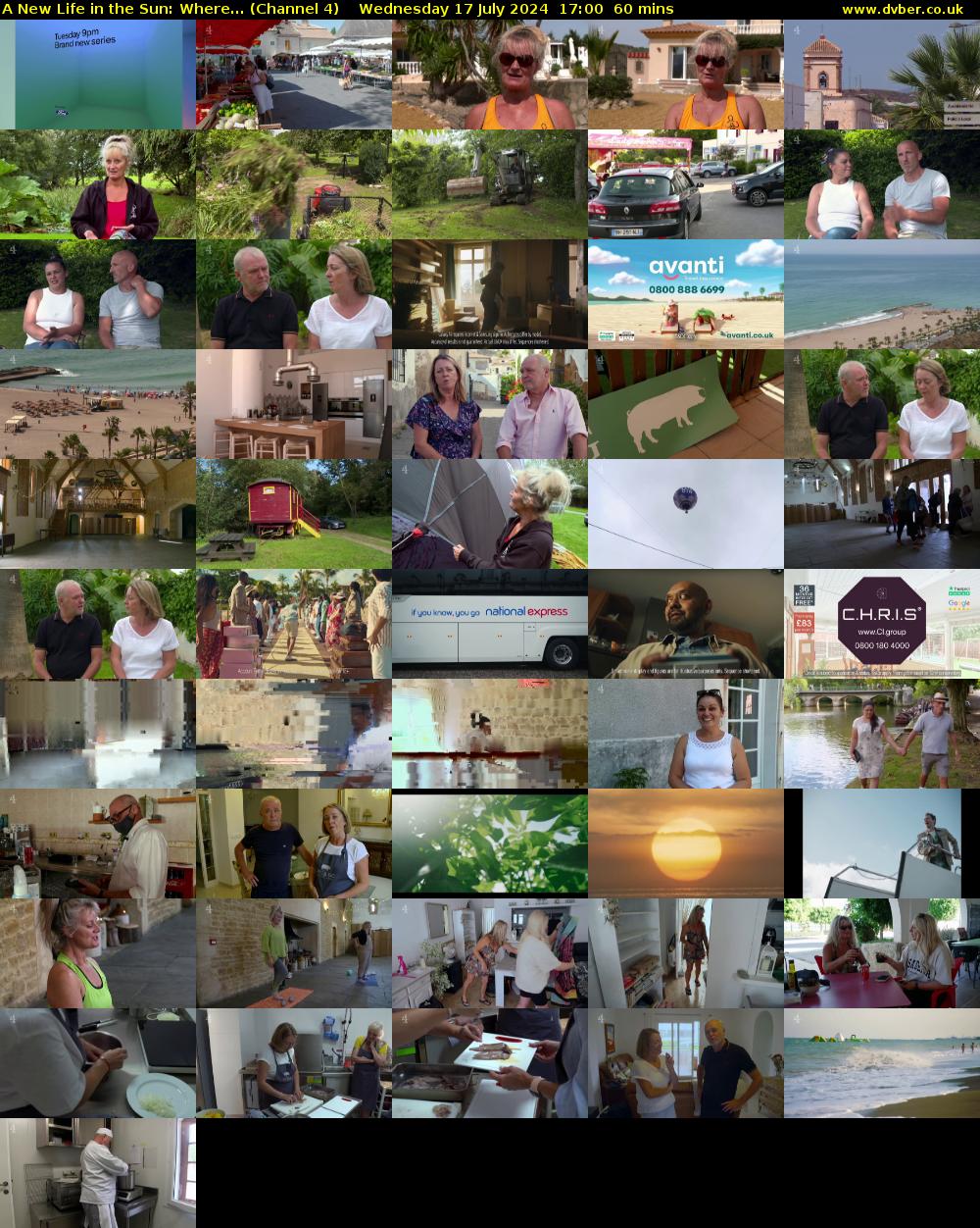 A New Life in the Sun: Where... (Channel 4) Wednesday 17 July 2024 17:00 - 18:00