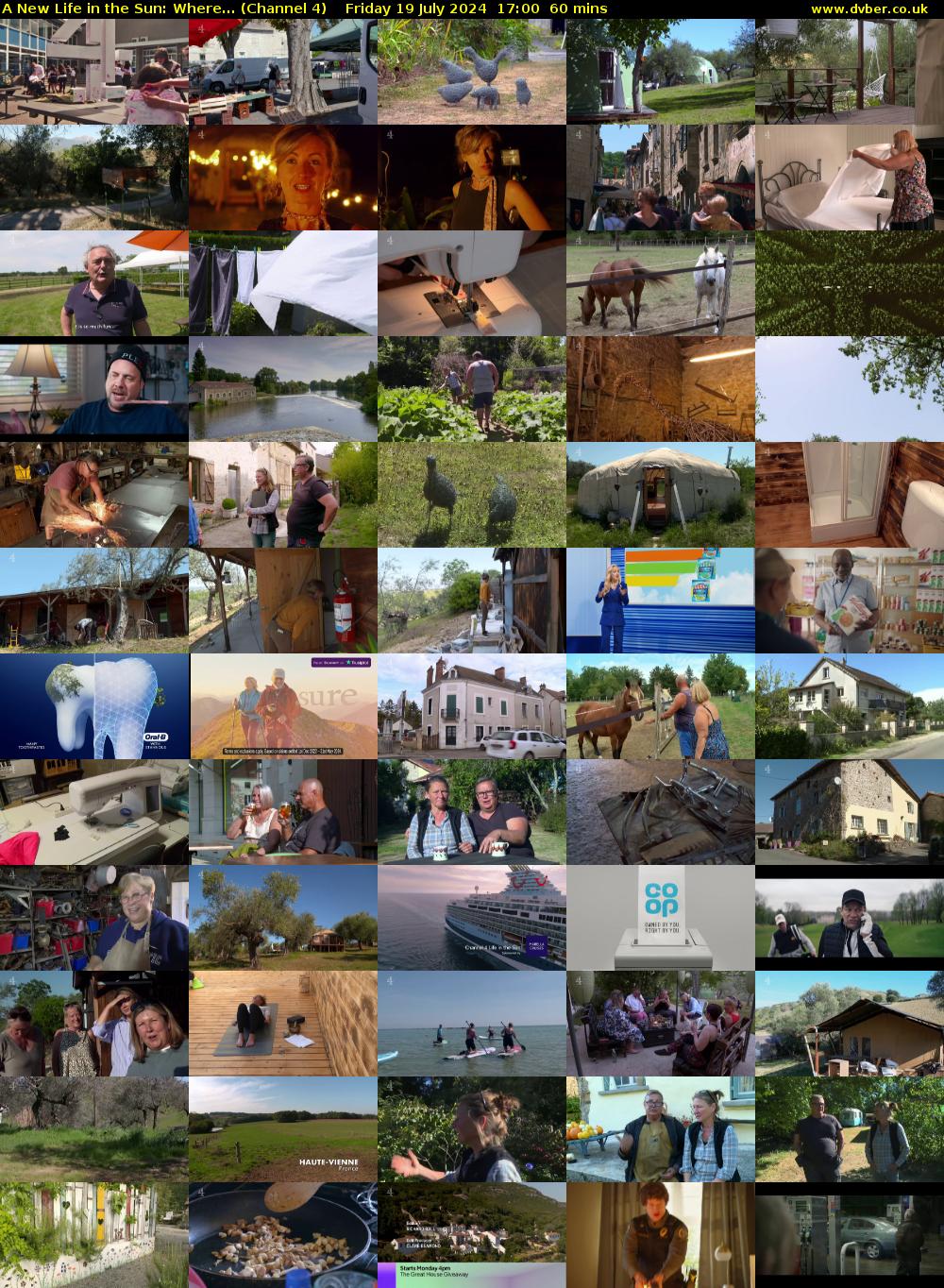 A New Life in the Sun: Where... (Channel 4) Friday 19 July 2024 17:00 - 18:00