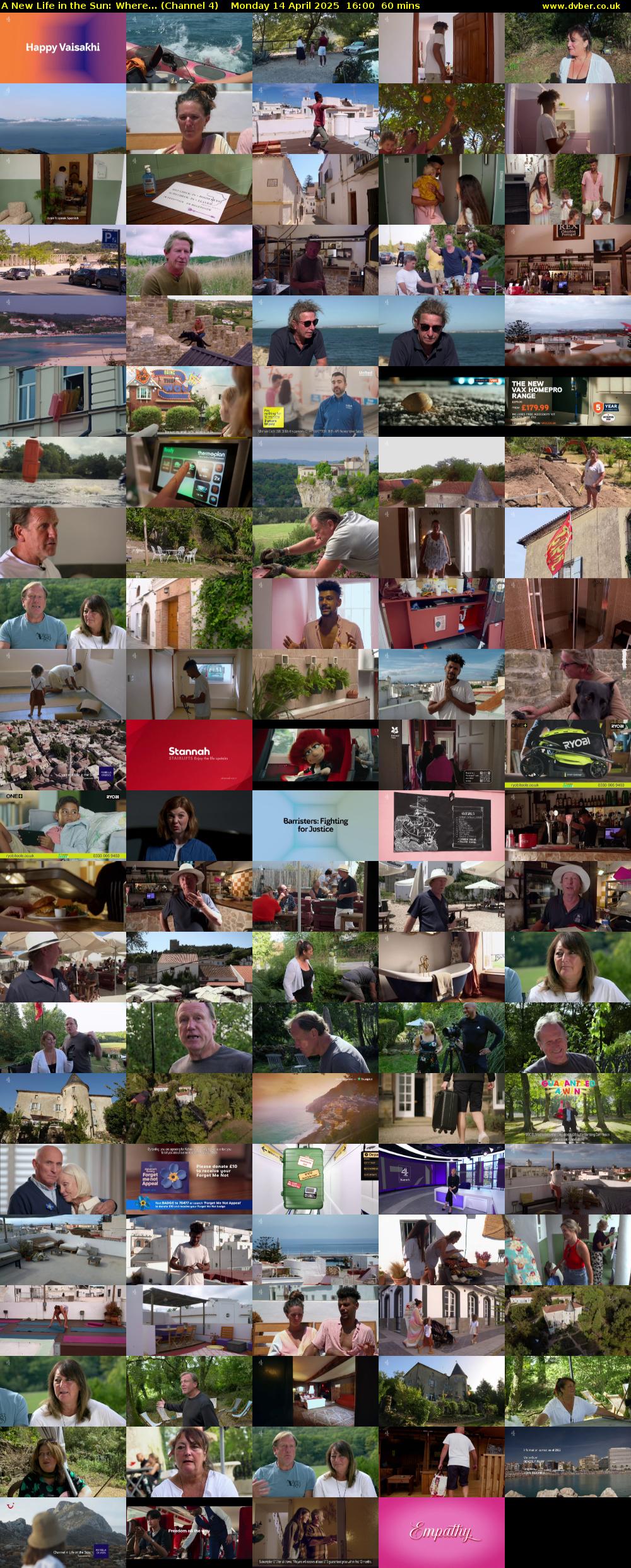A New Life in the Sun: Where... (Channel 4) Monday 14 April 2025 16:00 - 17:00