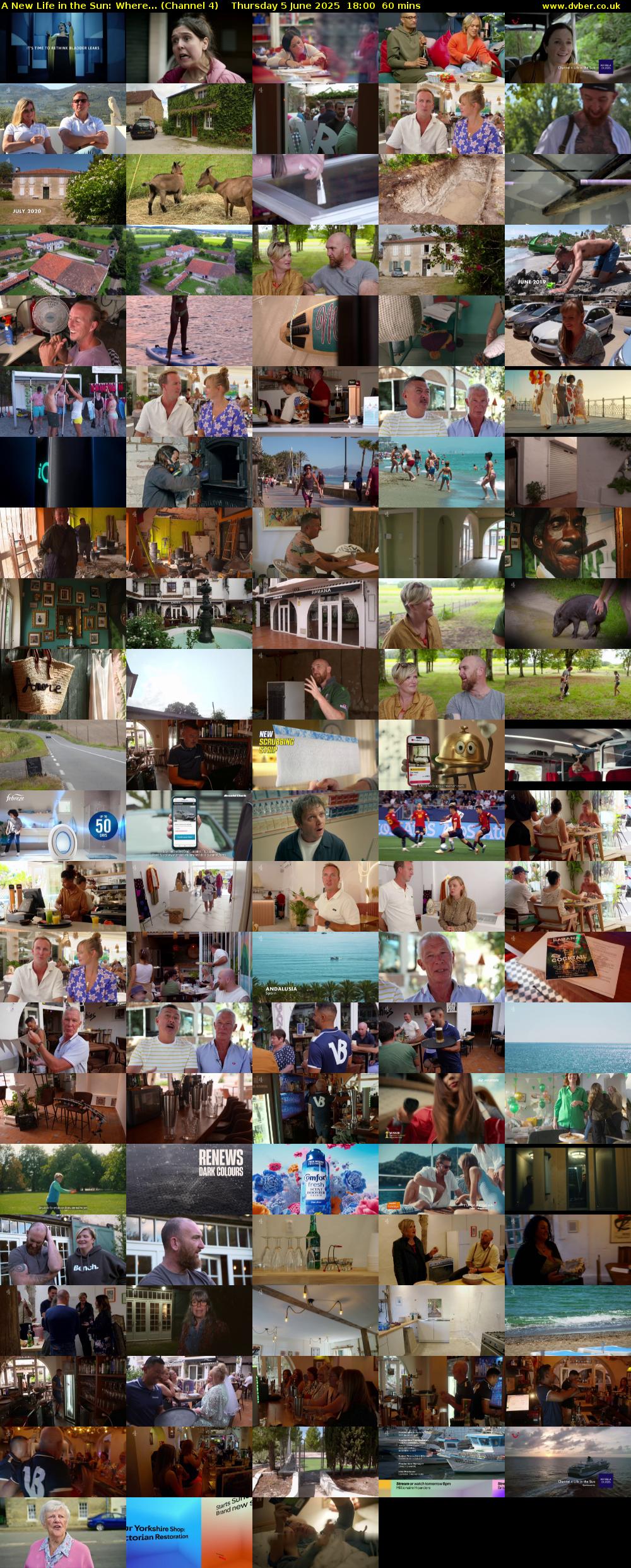 A New Life in the Sun: Where... (Channel 4) Thursday 5 June 2025 18:00 - 19:00