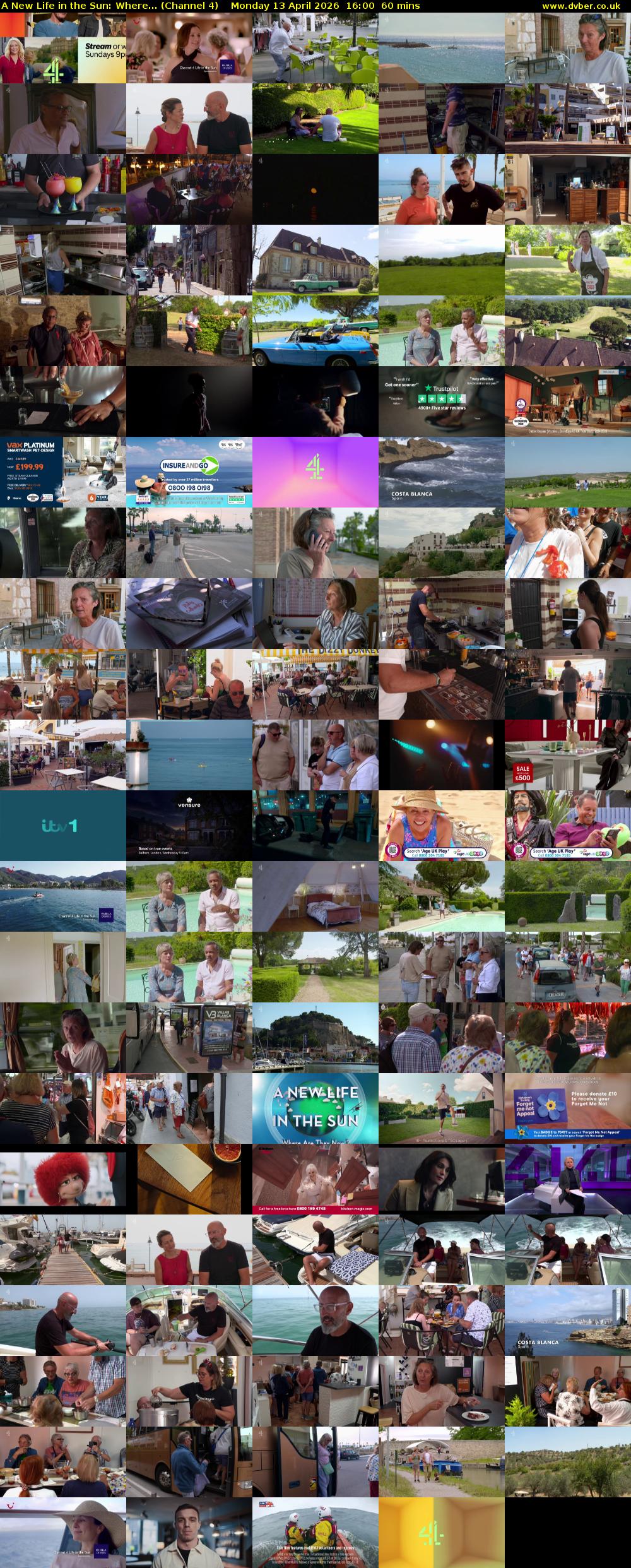 A New Life in the Sun: Where... (Channel 4) Monday 13 April 2026 16:00 - 17:00