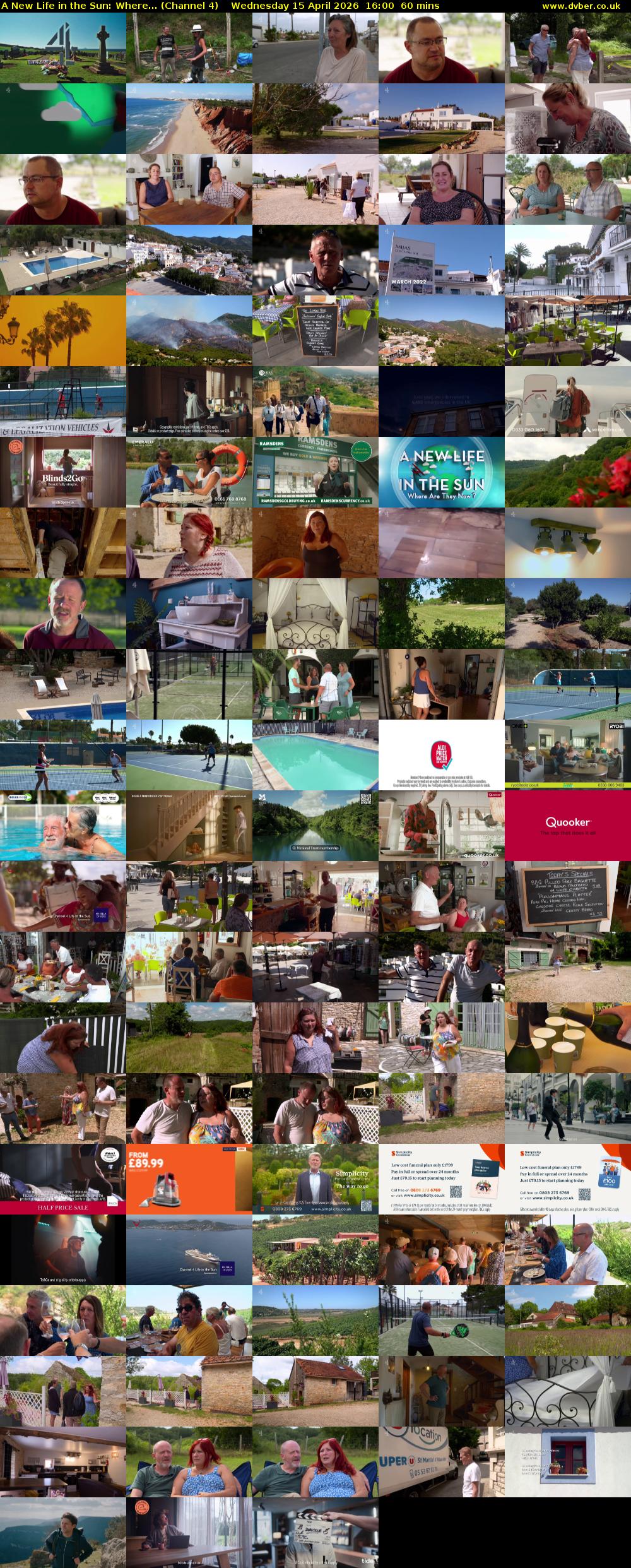A New Life in the Sun: Where... (Channel 4) Wednesday 15 April 2026 16:00 - 17:00