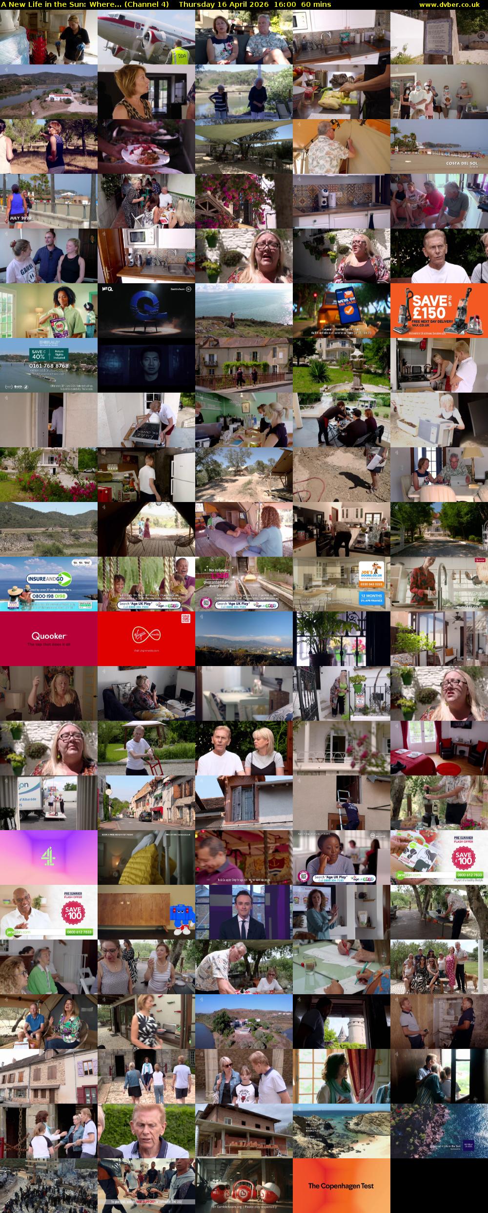 A New Life in the Sun: Where... (Channel 4) Thursday 16 April 2026 16:00 - 17:00