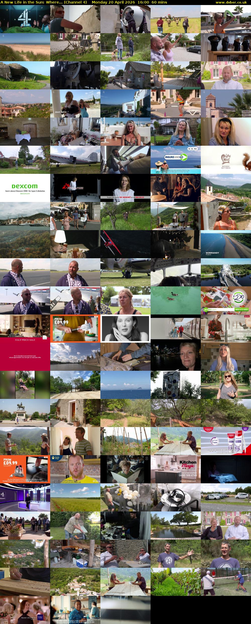 A New Life in the Sun: Where... (Channel 4) Monday 20 April 2026 16:00 - 17:00