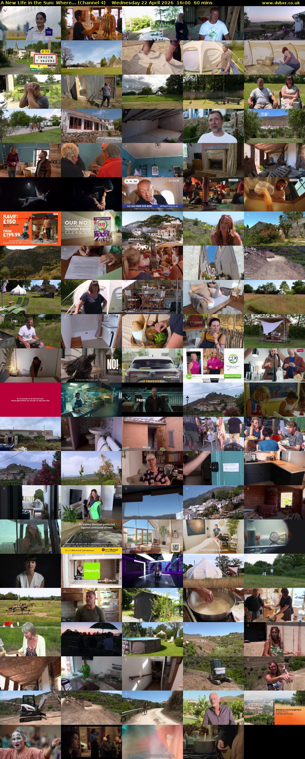 A New Life in the Sun: Where... (Channel 4) Wednesday 22 April 2026 16:00 - 17:00