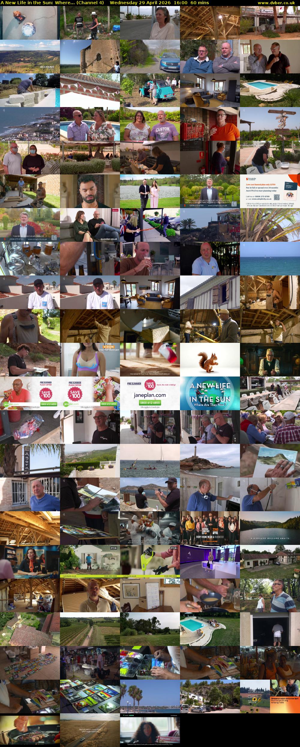 A New Life in the Sun: Where... (Channel 4) Wednesday 29 April 2026 16:00 - 17:00