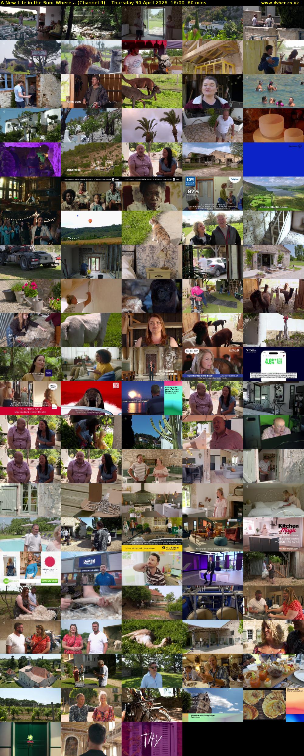 A New Life in the Sun: Where... (Channel 4) Thursday 30 April 2026 16:00 - 17:00