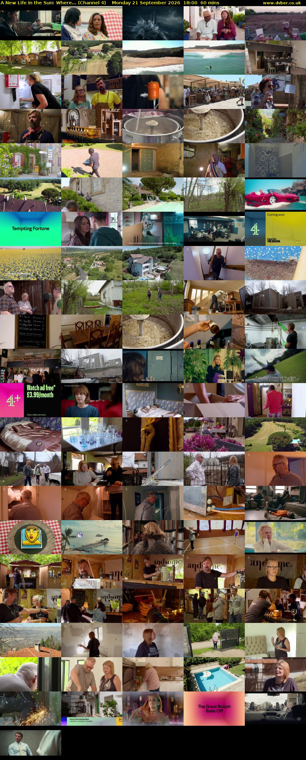 A New Life in the Sun: Where... (Channel 4) Monday 21 September 2026 18:00 - 19:00
