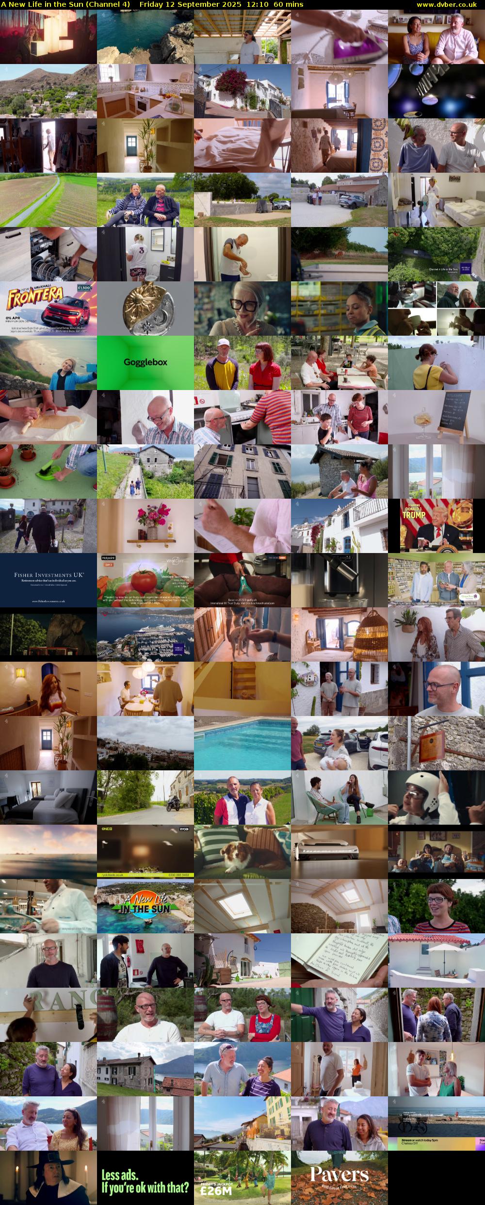 A New Life in the Sun (Channel 4) Friday 12 September 2025 12:10 - 13:10