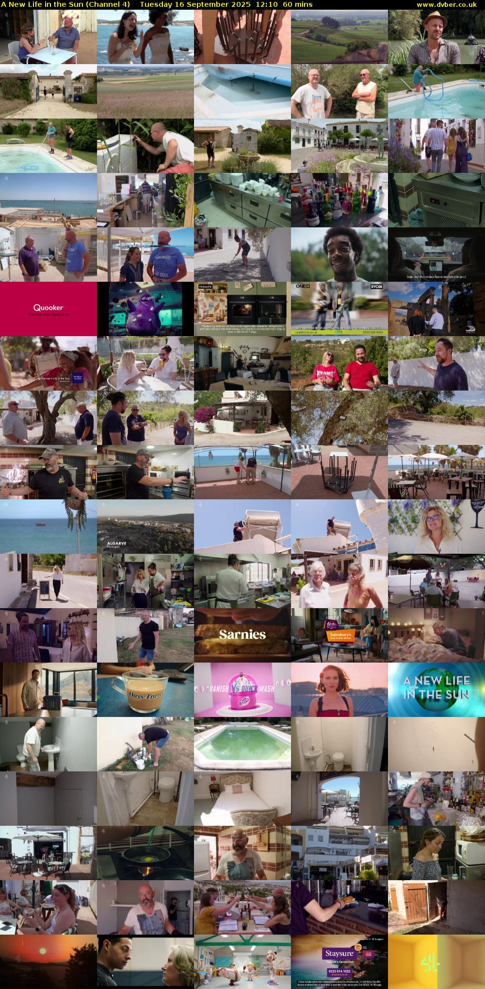 A New Life in the Sun (Channel 4) Tuesday 16 September 2025 12:10 - 13:10