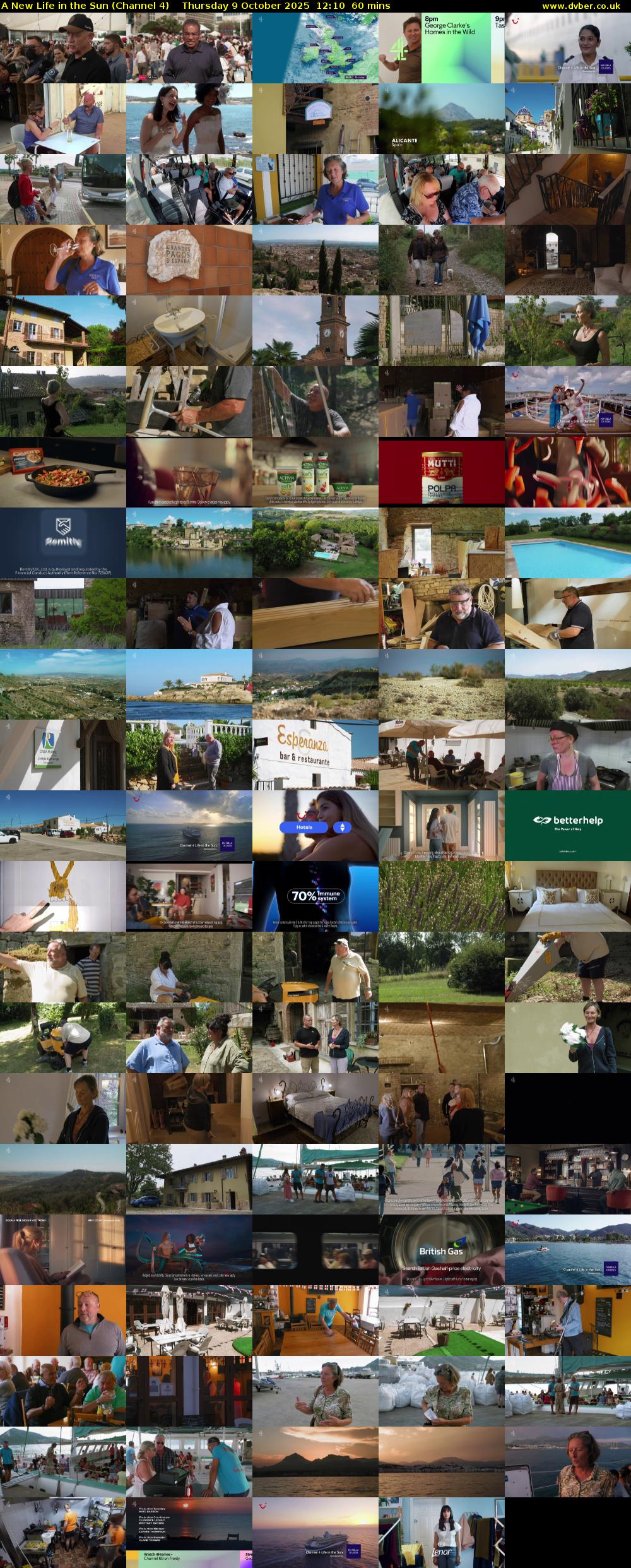 A New Life in the Sun (Channel 4) Thursday 9 October 2025 12:10 - 13:10