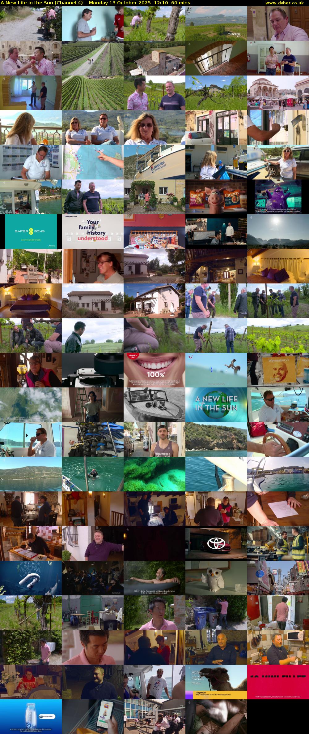 A New Life in the Sun (Channel 4) Monday 13 October 2025 12:10 - 13:10