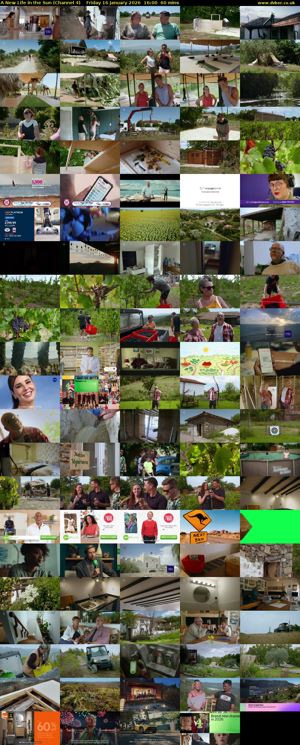 A New Life in the Sun (Channel 4) Friday 16 January 2026 16:00 - 17:00