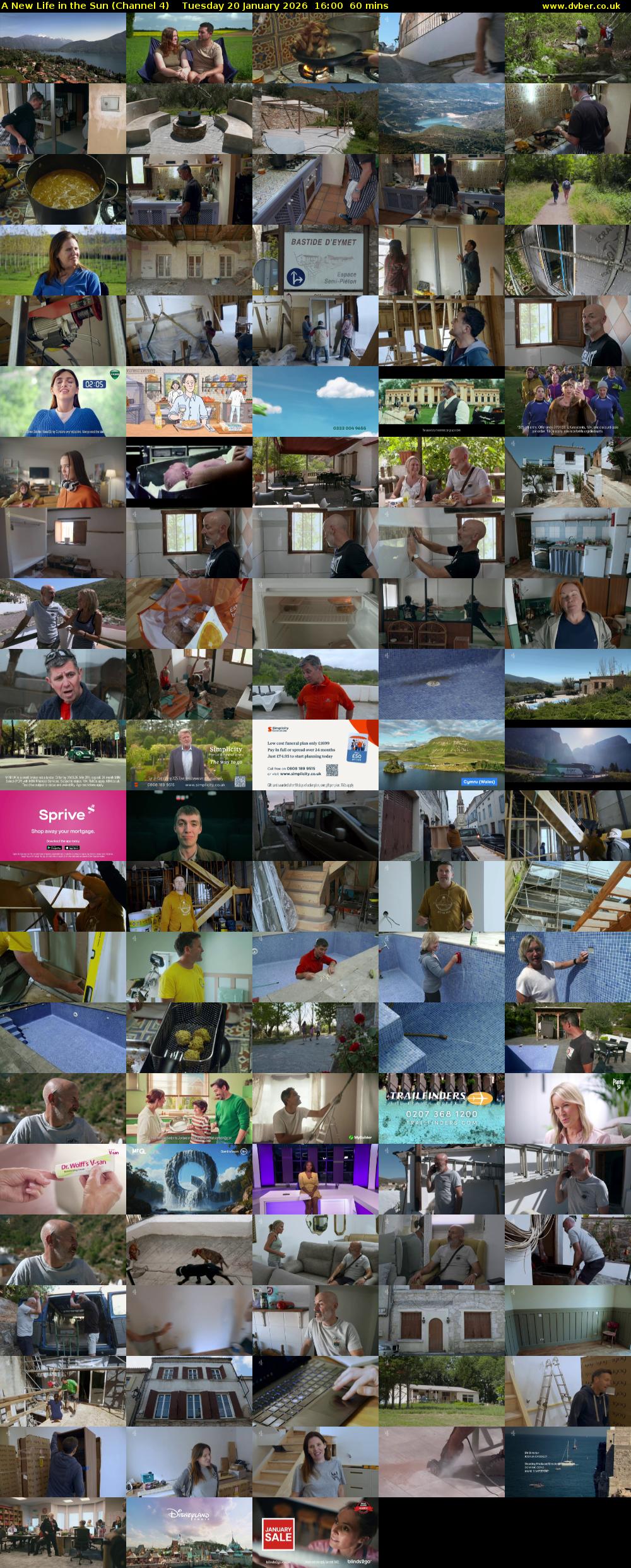 A New Life in the Sun (Channel 4) Tuesday 20 January 2026 16:00 - 17:00