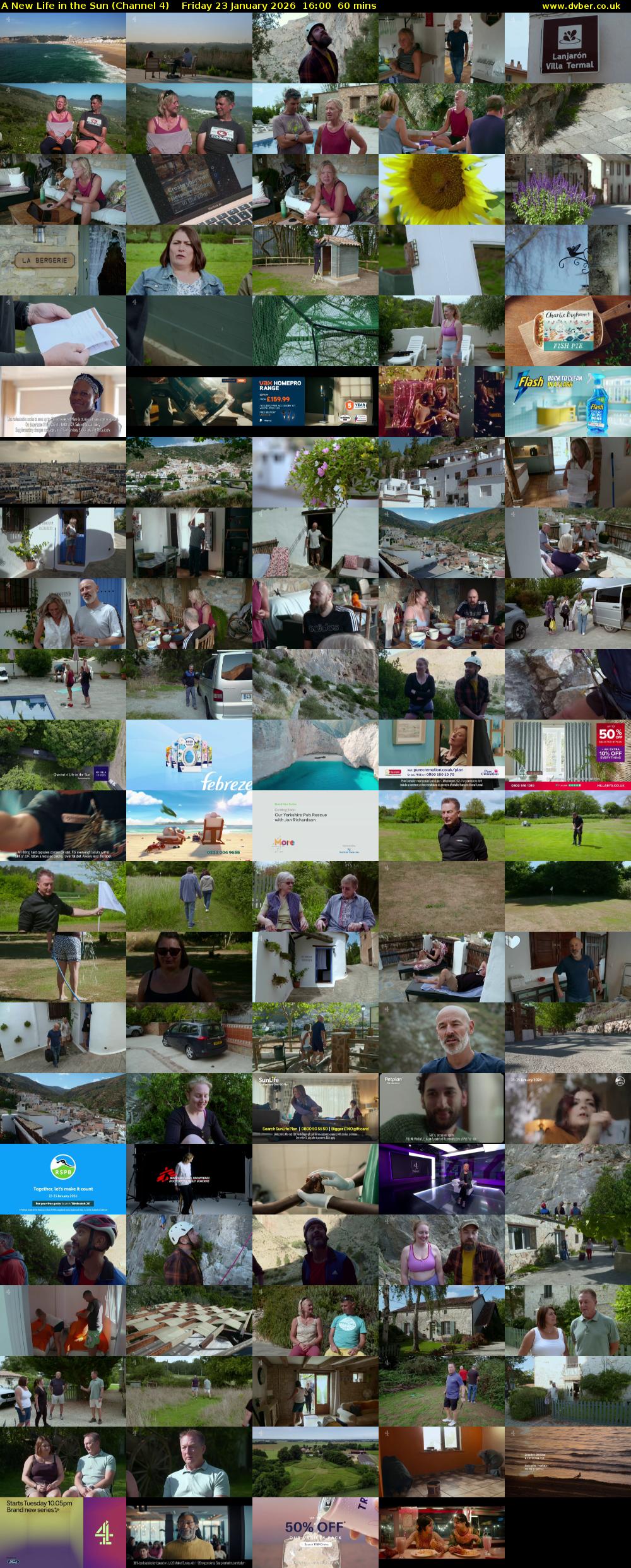 A New Life in the Sun (Channel 4) Friday 23 January 2026 16:00 - 17:00