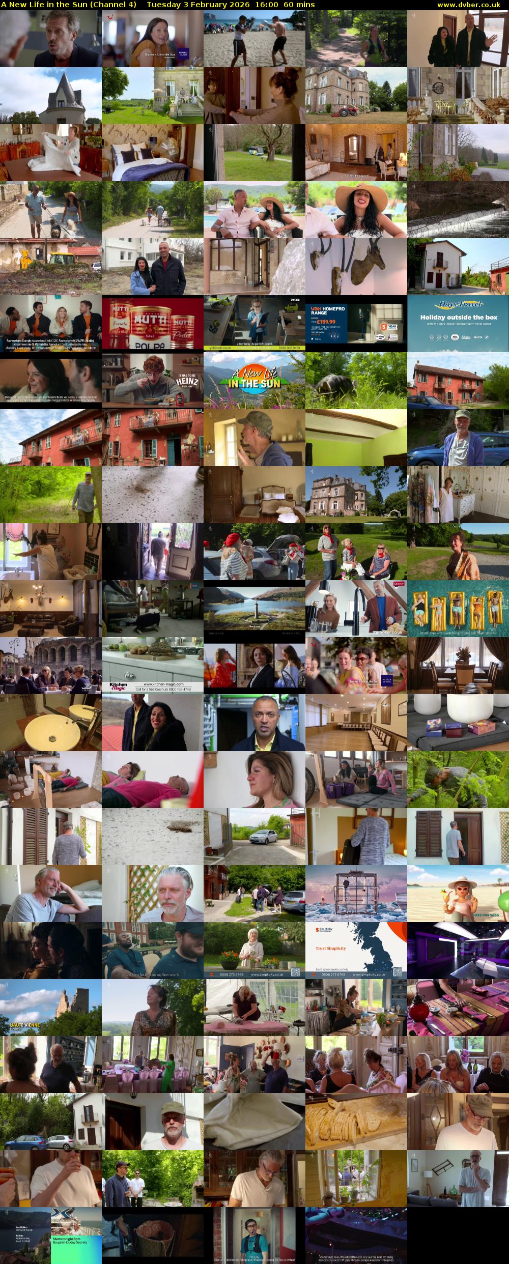 A New Life in the Sun (Channel 4) Tuesday 3 February 2026 16:00 - 17:00