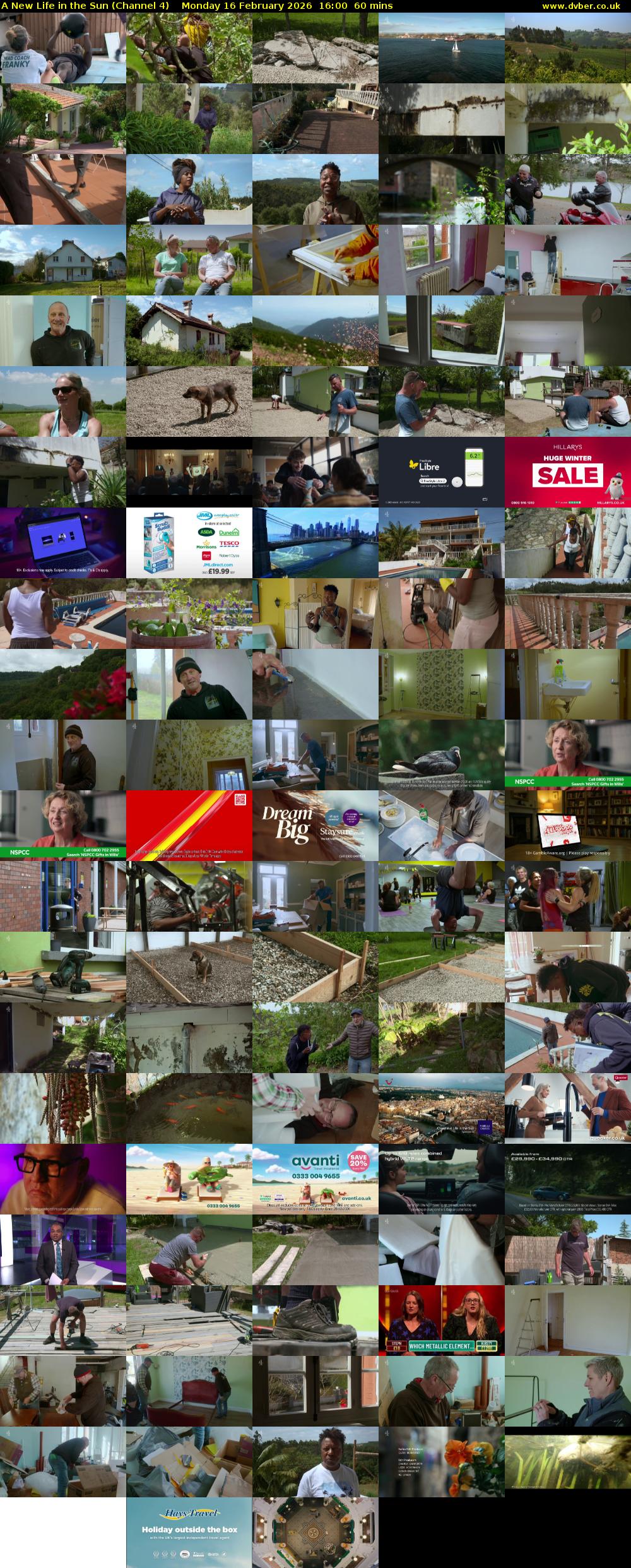 A New Life in the Sun (Channel 4) Monday 16 February 2026 16:00 - 17:00