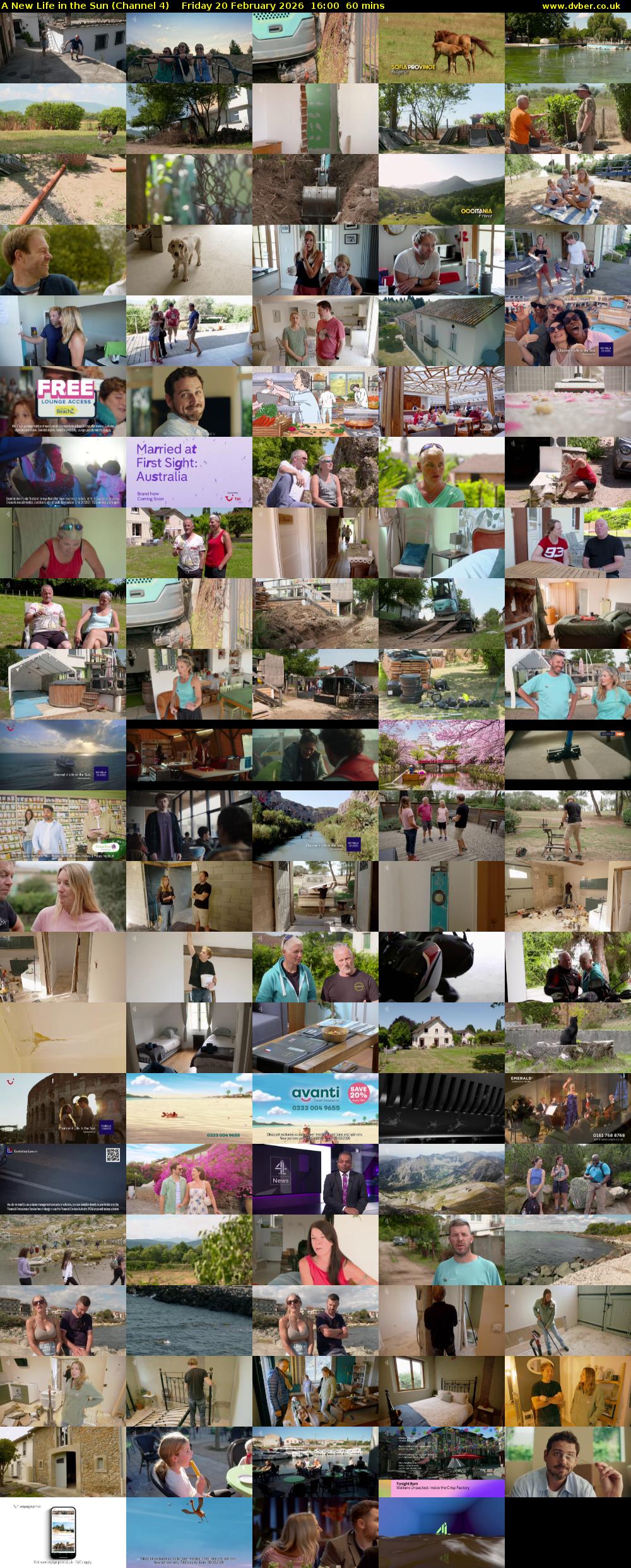 A New Life in the Sun (Channel 4) Friday 20 February 2026 16:00 - 17:00