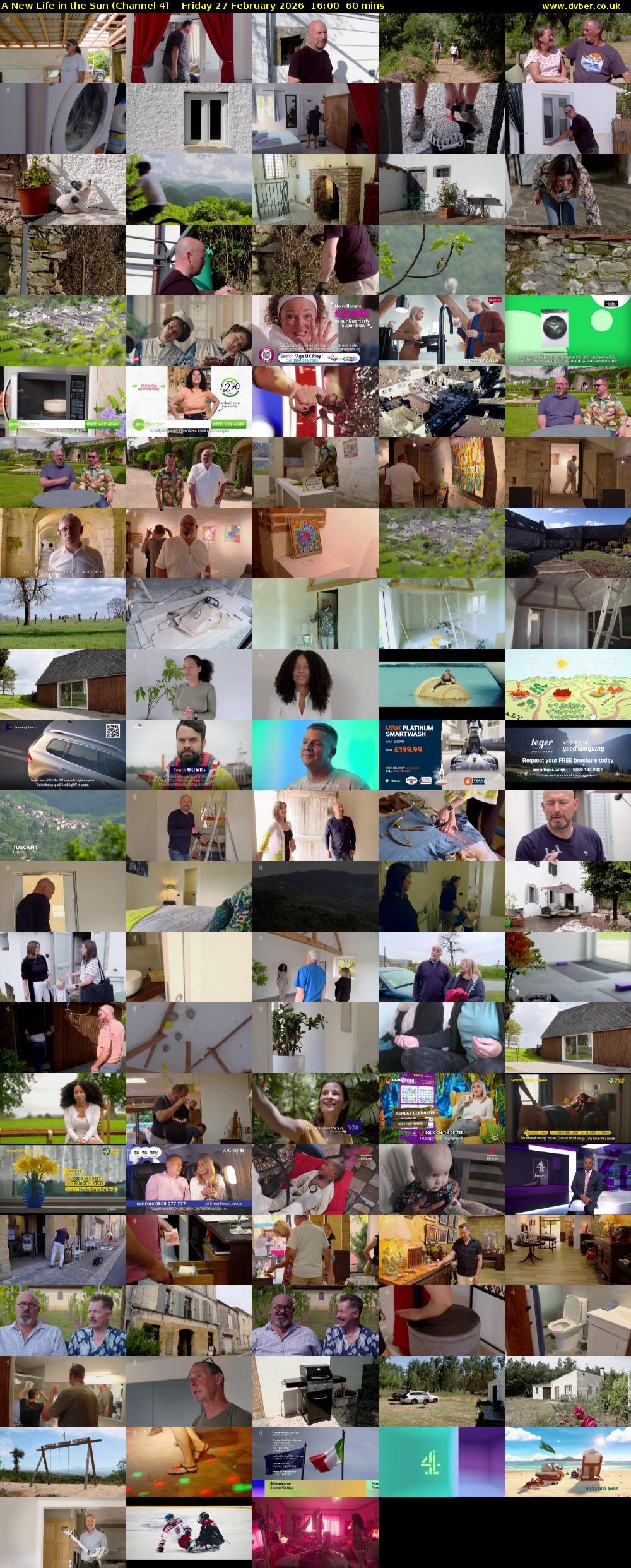 A New Life in the Sun (Channel 4) Friday 27 February 2026 16:00 - 17:00