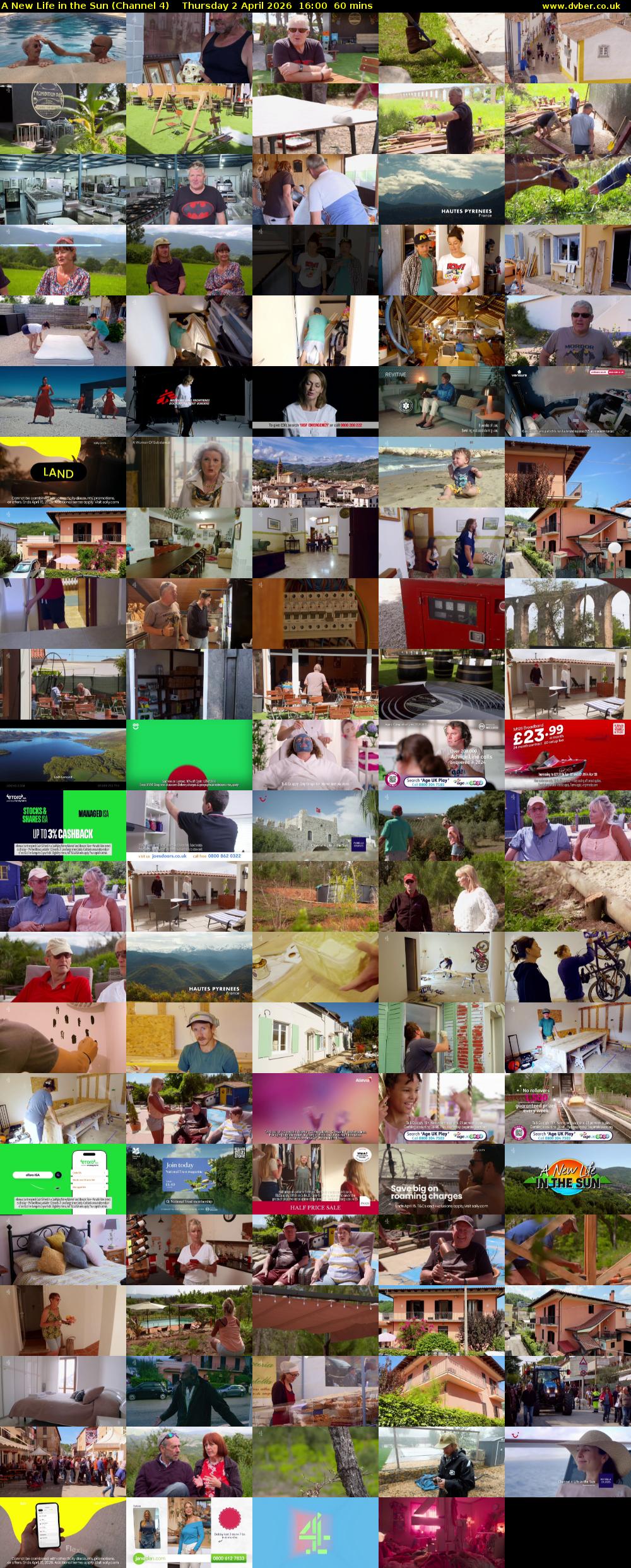 A New Life in the Sun (Channel 4) Thursday 2 April 2026 16:00 - 17:00