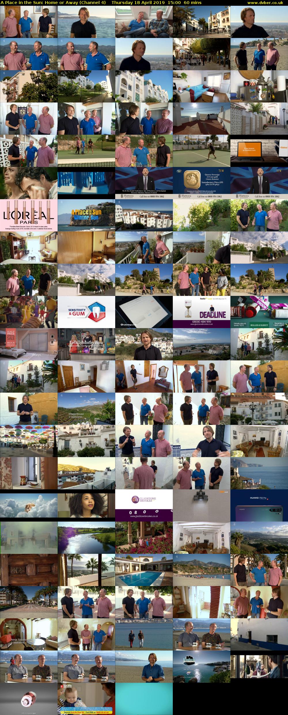 A Place in the Sun: Home or Away (Channel 4) Thursday 18 April 2019 15:00 - 16:00