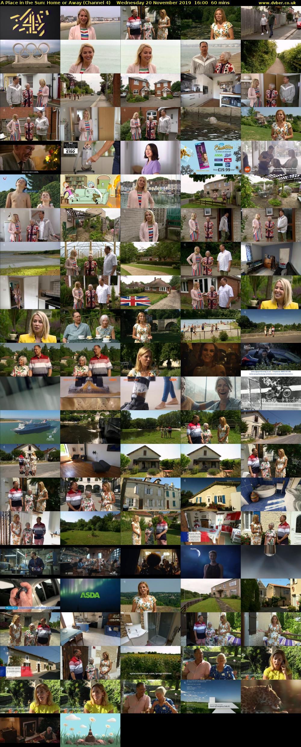 A Place in the Sun: Home or Away (Channel 4) Wednesday 20 November 2019 16:00 - 17:00