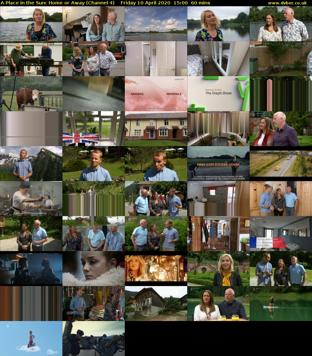 A Place in the Sun: Home or Away (Channel 4) Friday 10 April 2020 15:00 - 16:00