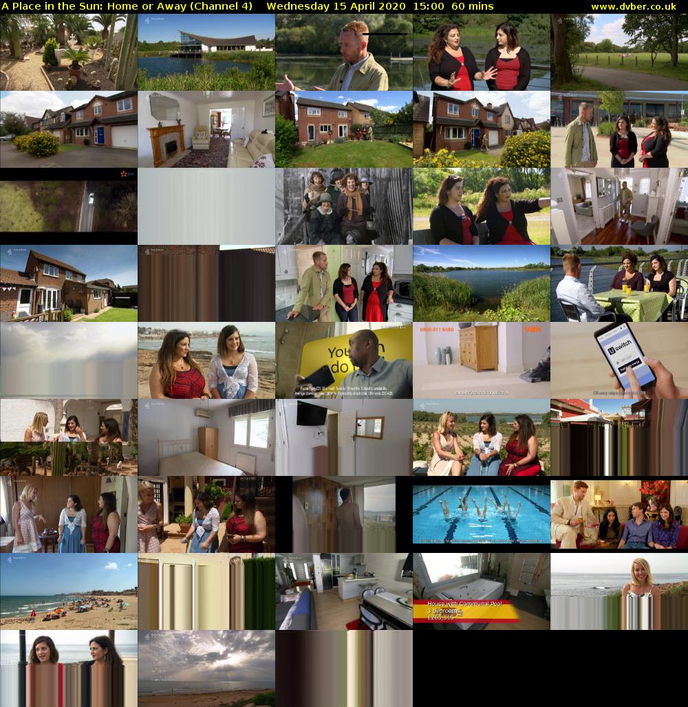 A Place in the Sun: Home or Away (Channel 4) Wednesday 15 April 2020 15:00 - 16:00