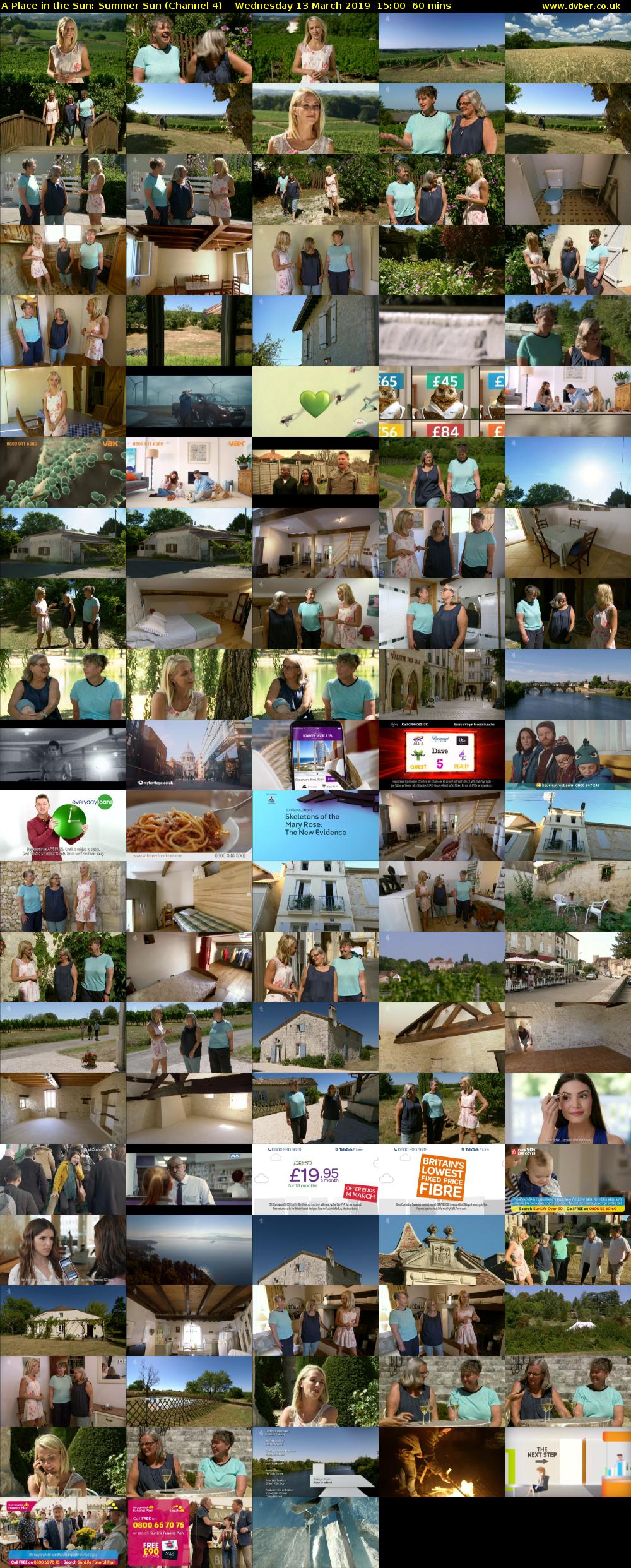 A Place in the Sun: Summer Sun (Channel 4) Wednesday 13 March 2019 15:00 - 16:00