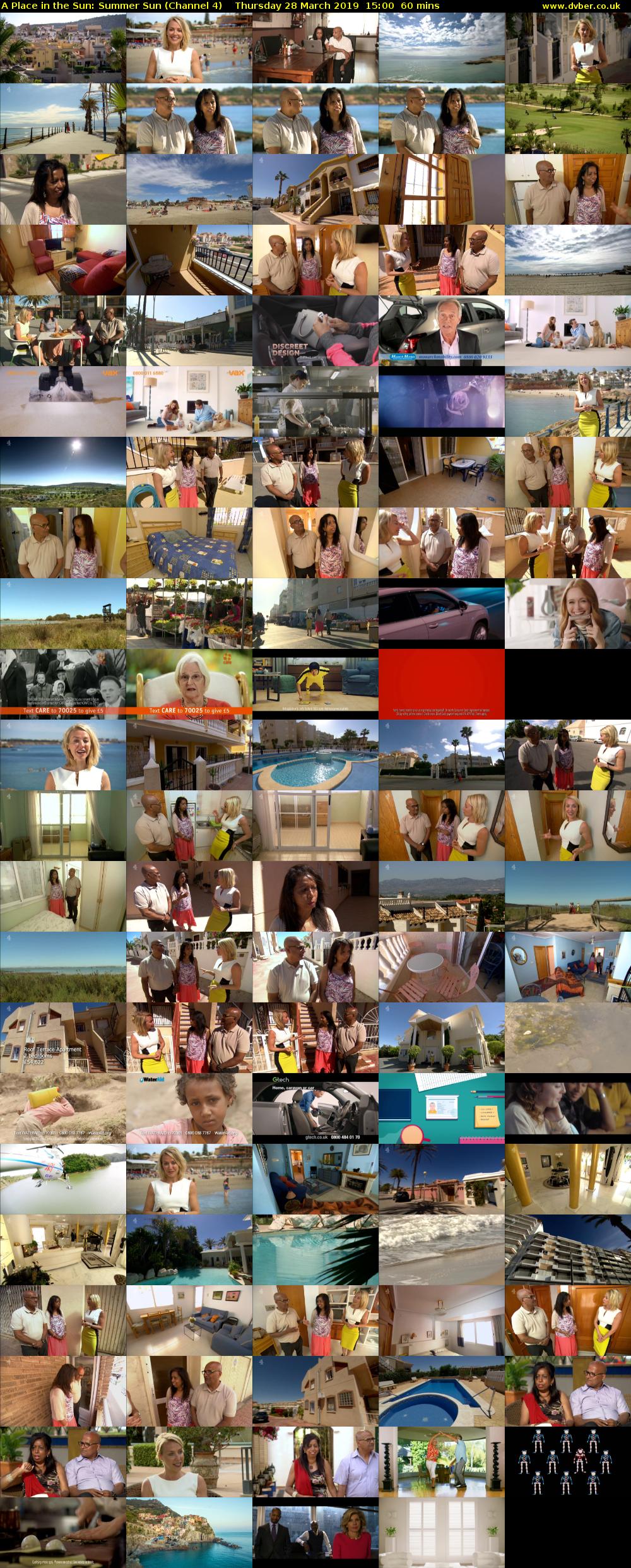 A Place in the Sun: Summer Sun (Channel 4) Thursday 28 March 2019 15:00 - 16:00