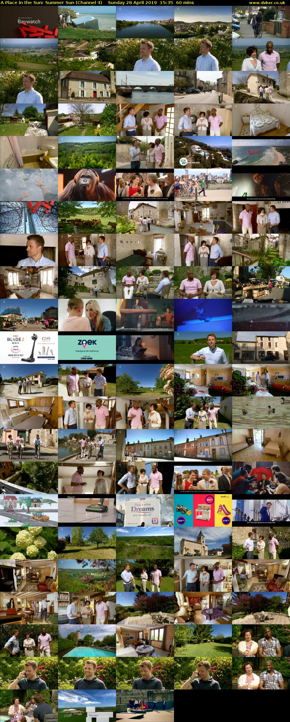 A Place in the Sun: Summer Sun (Channel 4) Sunday 28 April 2019 15:35 - 16:35