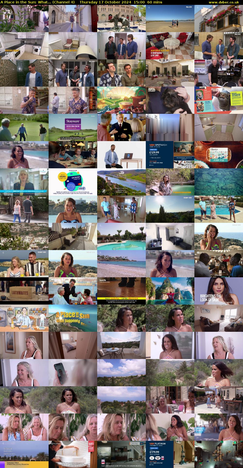 A Place in the Sun: What... (Channel 4) Thursday 17 October 2024 15:00 - 16:00