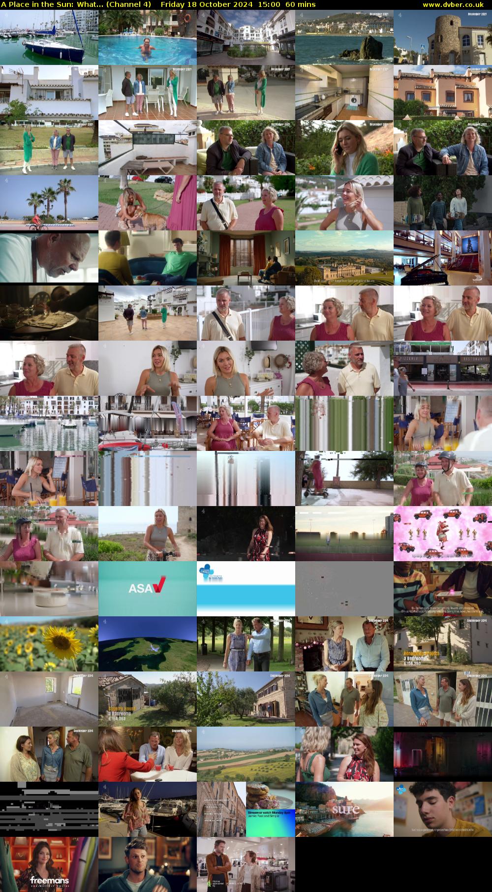 A Place in the Sun: What... (Channel 4) Friday 18 October 2024 15:00 - 16:00