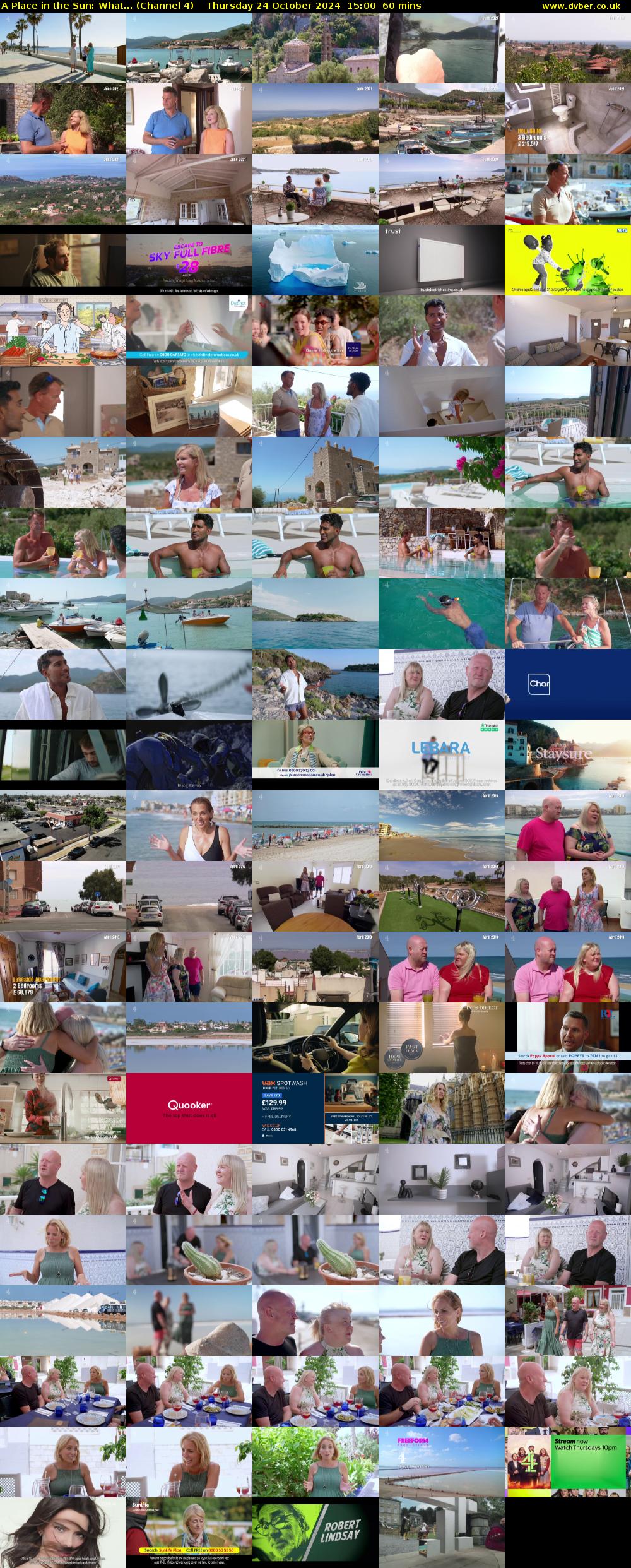 A Place in the Sun: What... (Channel 4) Thursday 24 October 2024 15:00 - 16:00