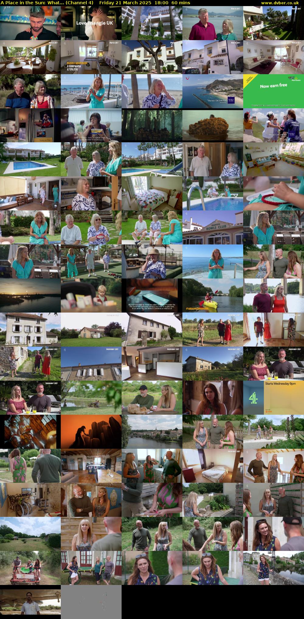 A Place in the Sun: What... (Channel 4) Friday 21 March 2025 18:00 - 19:00