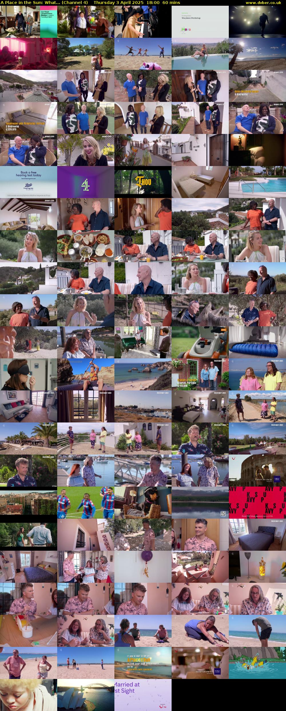 A Place in the Sun: What... (Channel 4) Thursday 3 April 2025 18:00 - 19:00