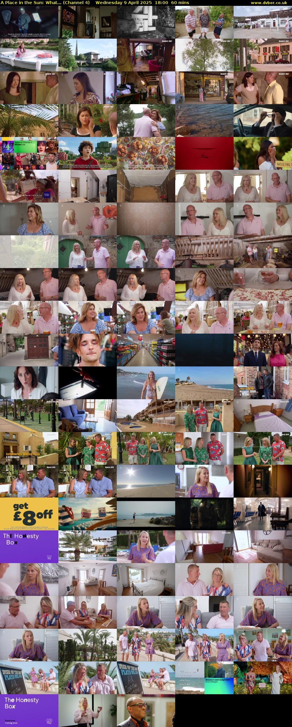 A Place in the Sun: What... (Channel 4) Wednesday 9 April 2025 18:00 - 19:00