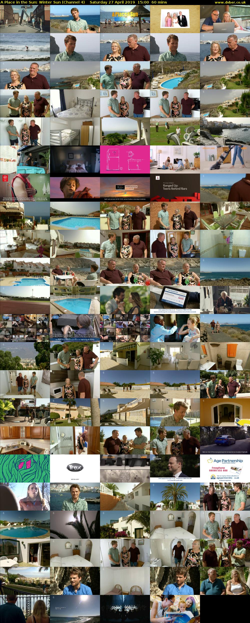 A Place in the Sun: Winter Sun (Channel 4) Saturday 27 April 2019 15:00 - 16:00