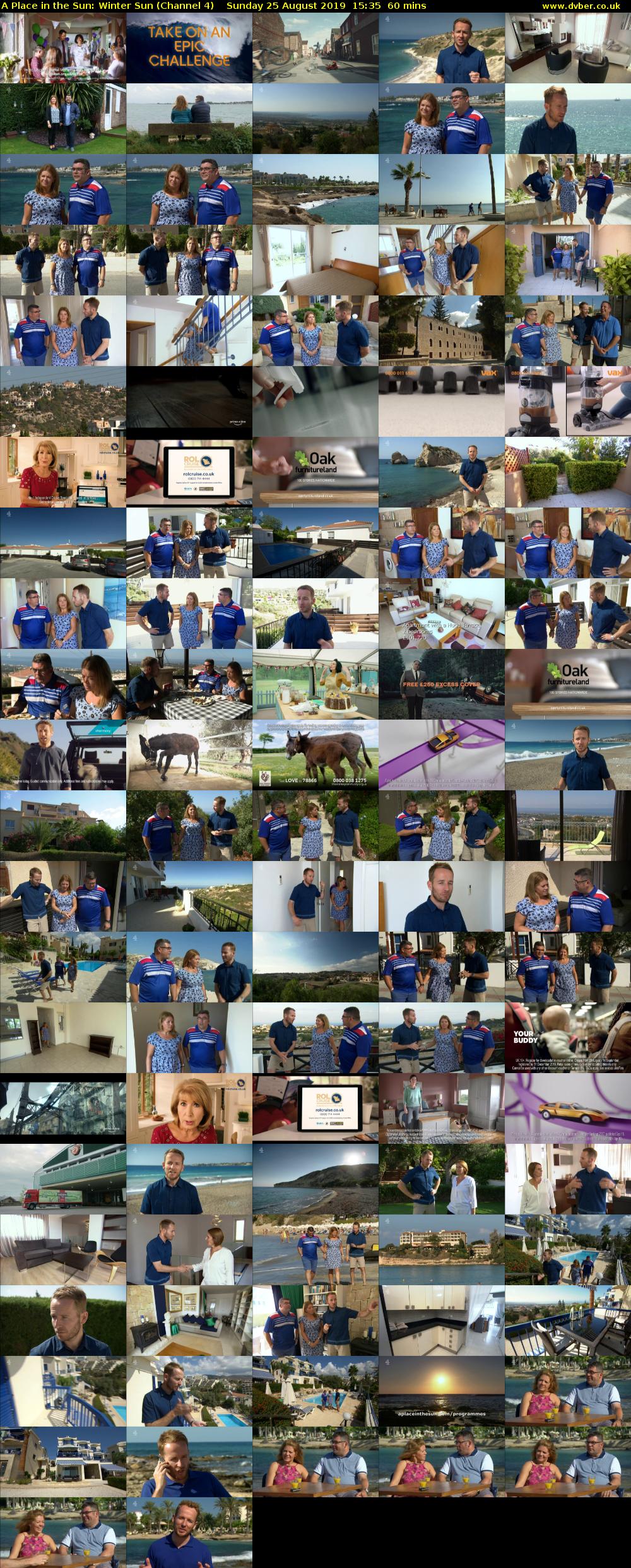A Place in the Sun: Winter Sun (Channel 4) Sunday 25 August 2019 15:35 - 16:35