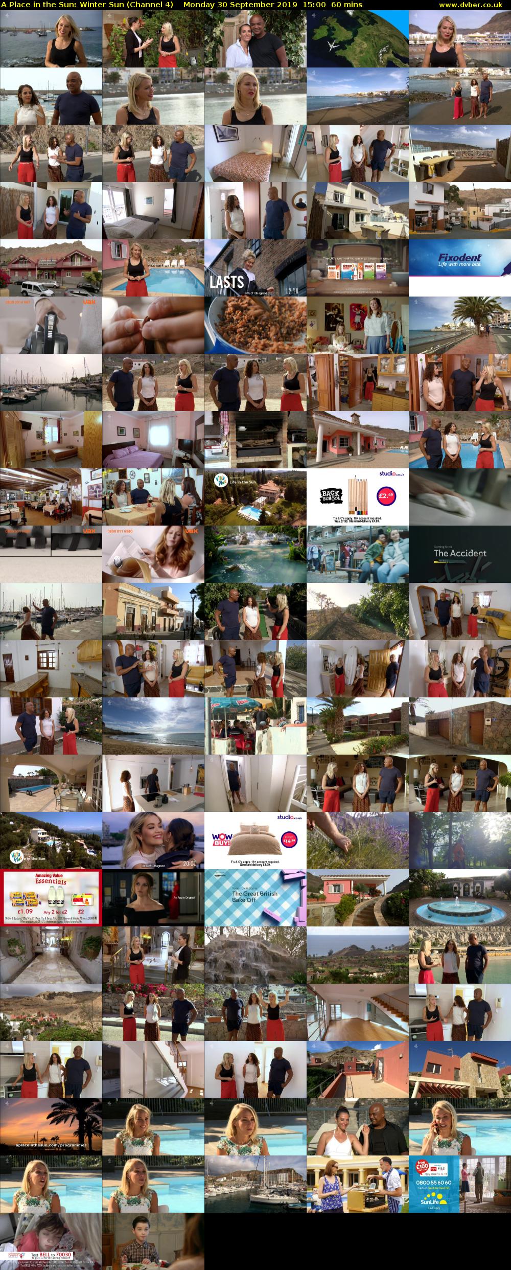A Place in the Sun: Winter Sun (Channel 4) Monday 30 September 2019 15:00 - 16:00